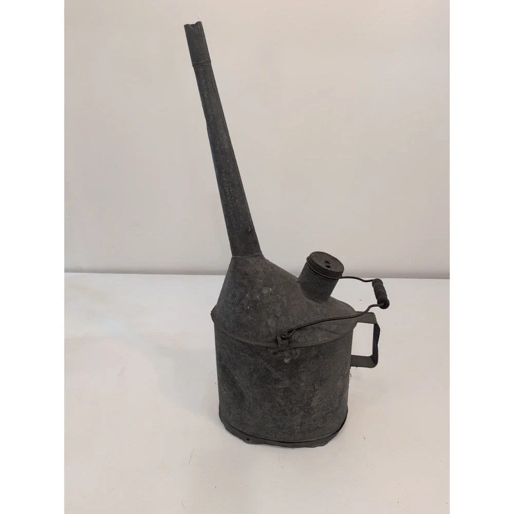 Vintage Antique Unbranded Long Stem Water Watering Oil Can